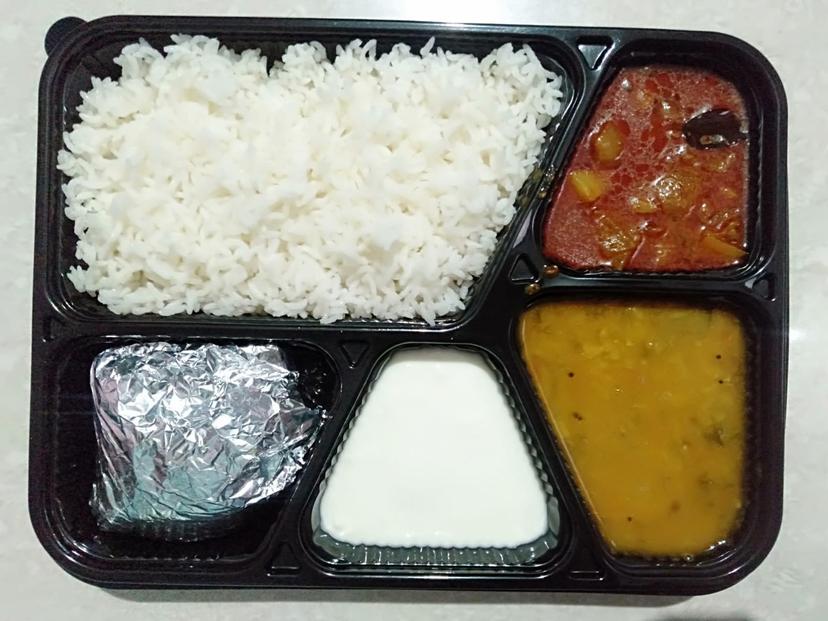 A simple and comforting Indian meal with rice and dal.